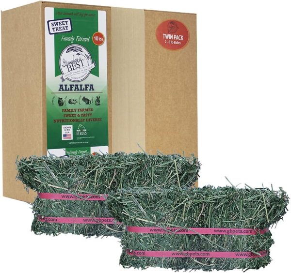 Grandpa's Best ALF10 10 lb Alfalfa Hay Bale (Packaging may vary )