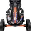 509 Crew 509 Air Jet Pedal Go Kart - Orange - Kids, Sporty Graphics on The Front Fairing, Adjustable Bucket Seat, 4 Spoke Rims w/ 10' EVA Wheels, Sporty Steering Wheel, Kids Go Kart Ages 4+ (U925007) - Image 2