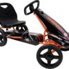 509 Crew 509 Air Jet Pedal Go Kart - Orange - Kids, Sporty Graphics on The Front Fairing, Adjustable Bucket Seat, 4 Spoke Rims w/ 10' EVA Wheels, Sporty Steering Wheel, Kids Go Kart Ages 4+ (U925007) - Image 3